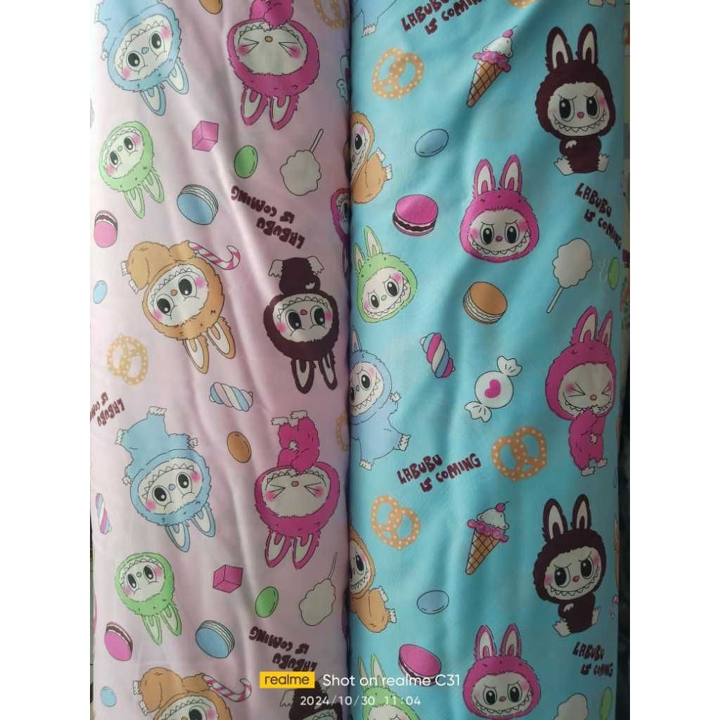 Bahan Kain Sprei Disperse Motif Karakter Viral Katun Microsilk Meteran Bahan Gorden,seprai Anak
