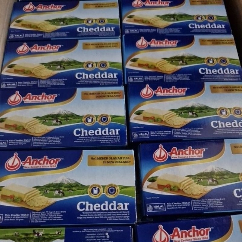 

keju anchor cheddar expired 150grm untuk pakan ikan dan ternak