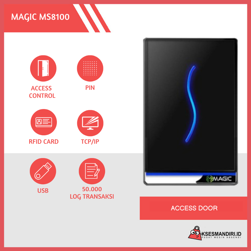 Fingerprint Mesin Absensi Access Door Magic MS8100