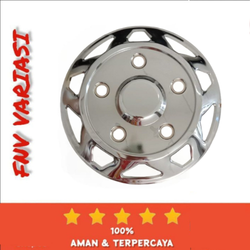 Sepasang Wheel Dop Chrome Truk Lubang 5 Bag Depan