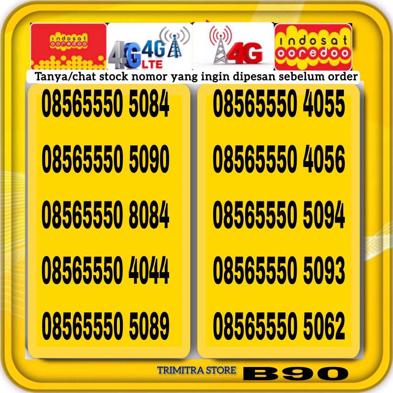 NEW PRODUK NOMOR CANTIK INDOSAT IM3 4G LTE KARTU PERDANA CANTIK PRABAYAR ISI Ulang im3 Termurah 10di