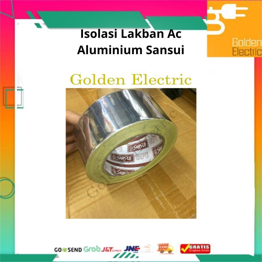 juprisyahpu - lakban ac aluminium perekat sansui tape ac isolasi silver