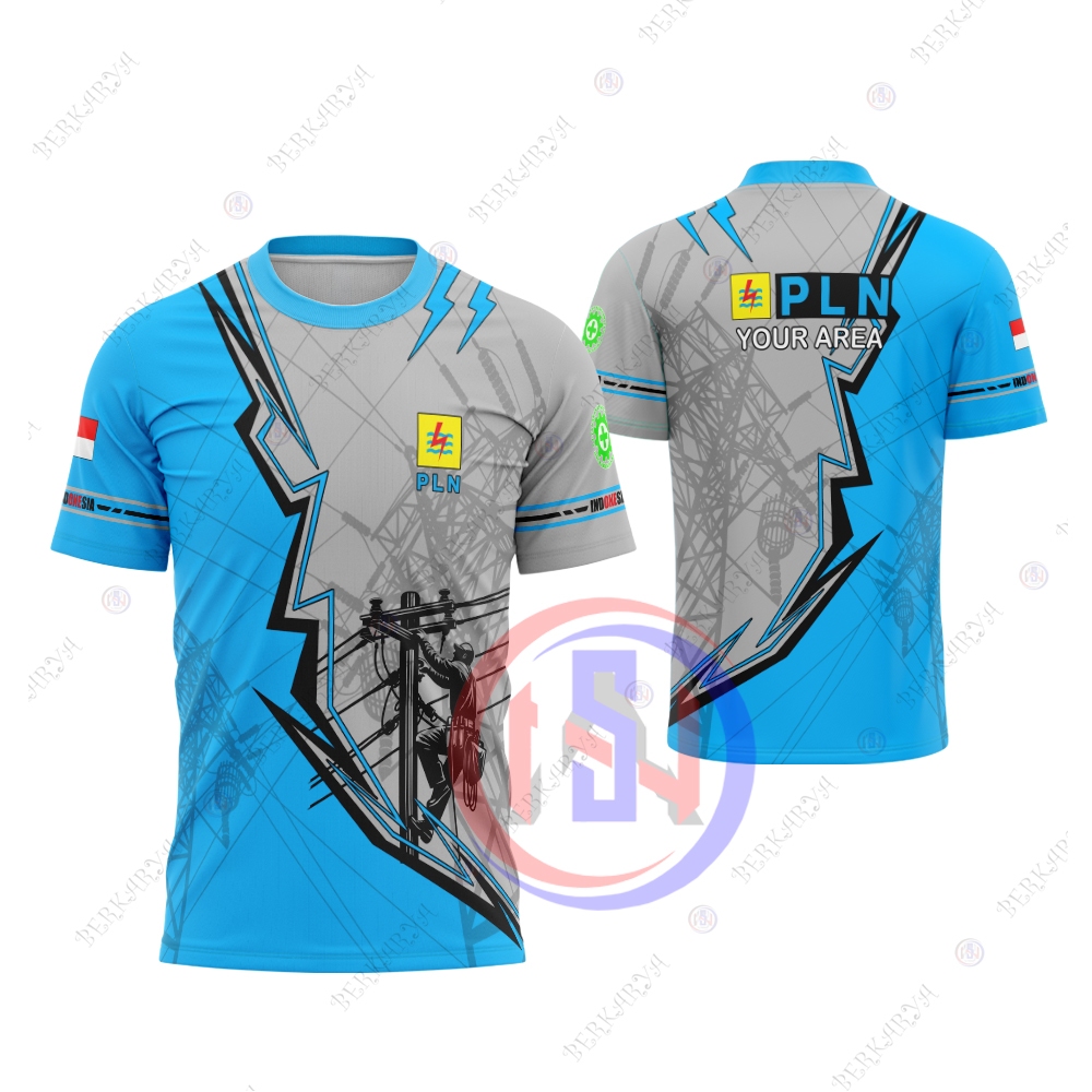 Baju PLN / Kaos Baju Jersey PLN Full Printing Premium / Kaos PLN LISTRIK PINTAR