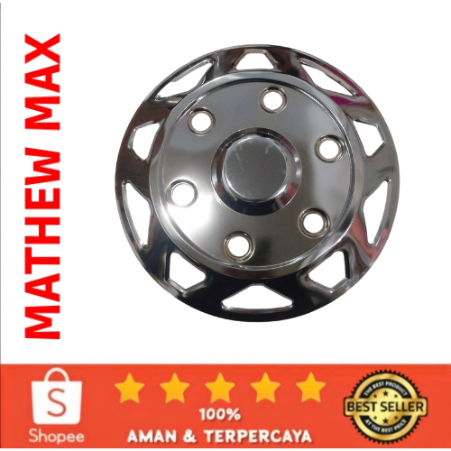 Sepasang Wheel Dop Chrome Truk Lubang 6 bagian depan 16"