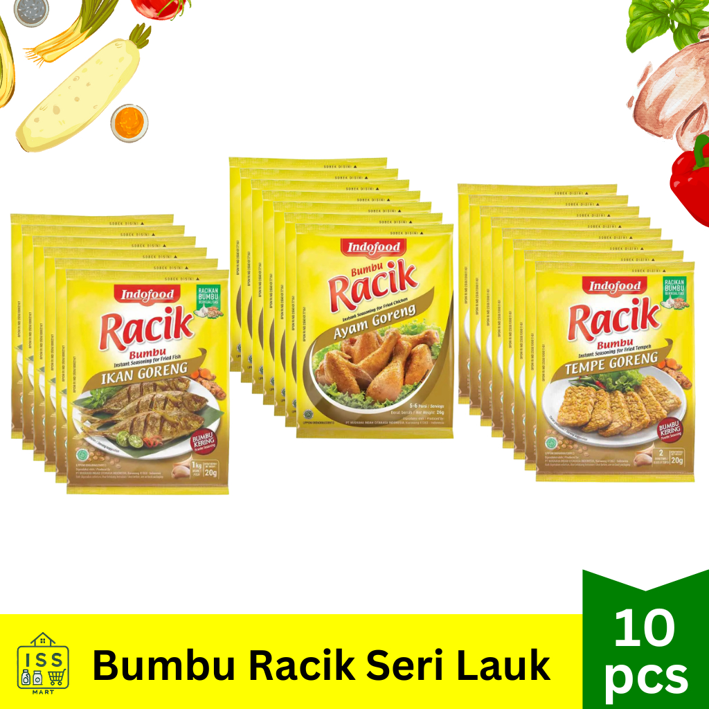 

iss Mart - Promo Bumbu Racik Instant Indofood 1 Renceng / Bumbu Racik Aneka Varian 10 Pcs/