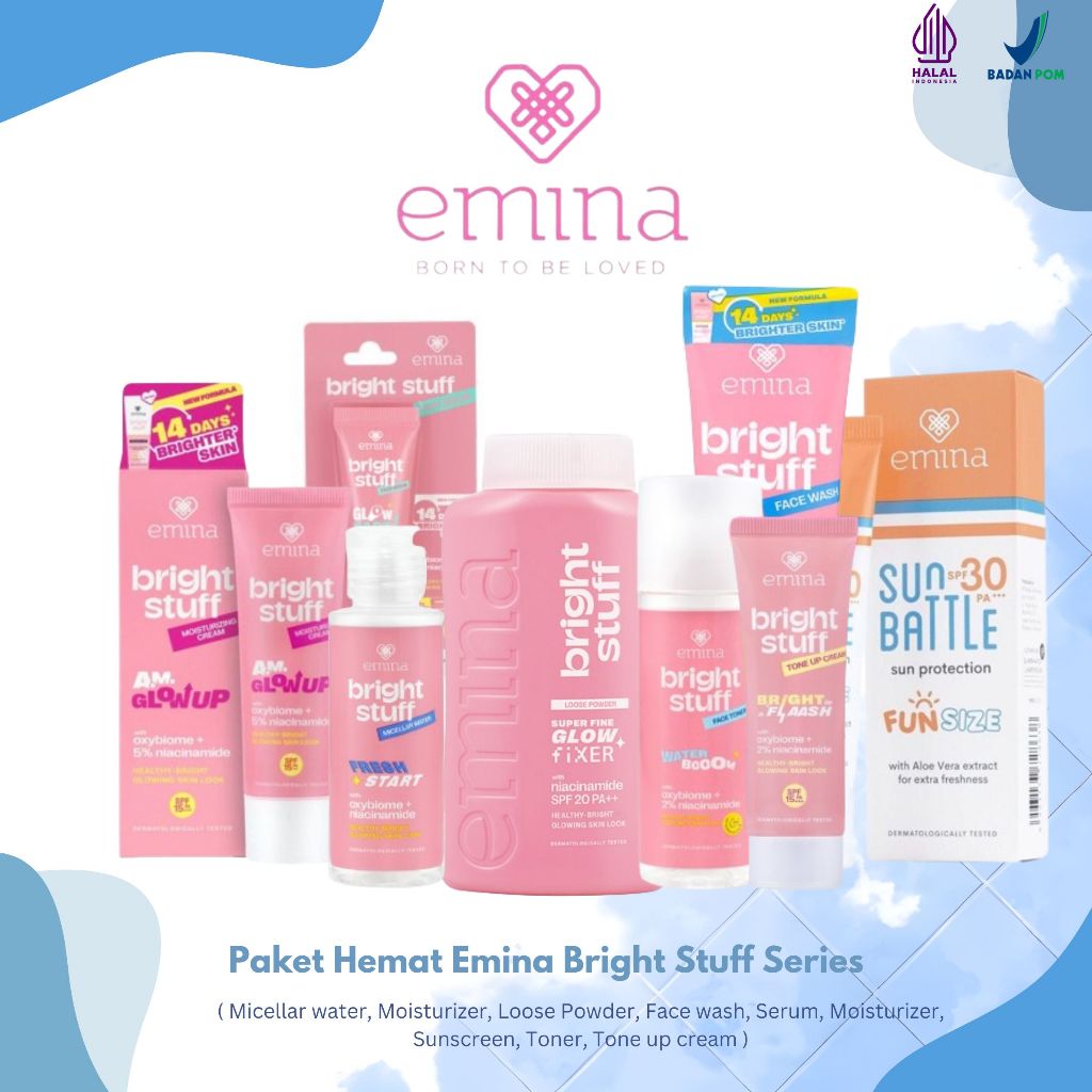 Emina Bright Stuff series | paket skincare anak remaja