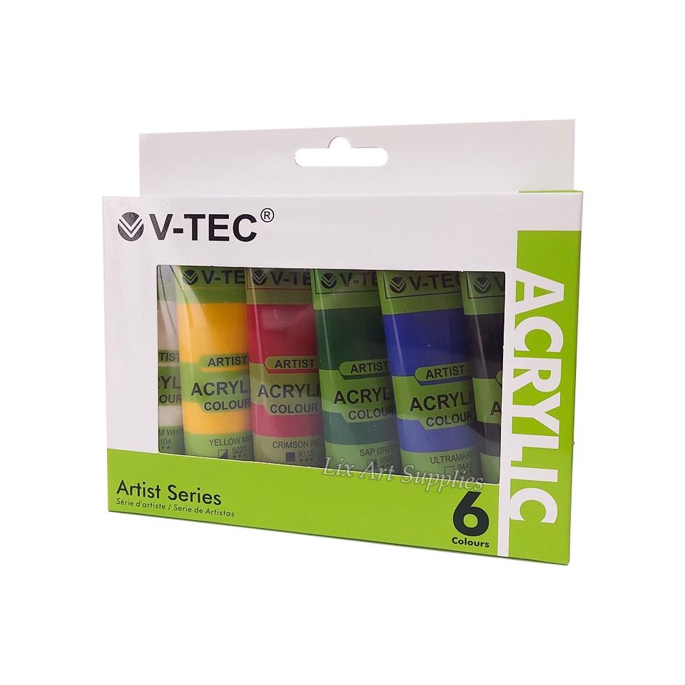 

KODE A32N VTec Acrylic Color Set 6 Warna x 35ml Cat Akrilik VT635