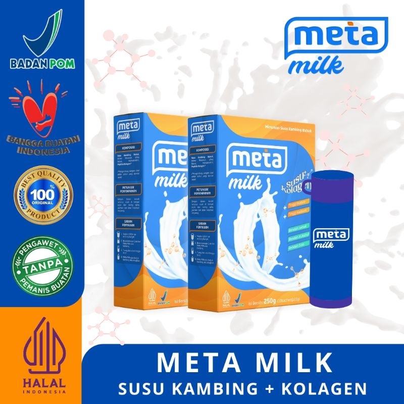 

META MILK (Susu Kambing + Kolagen) 250gr DOUBLE SEHAT