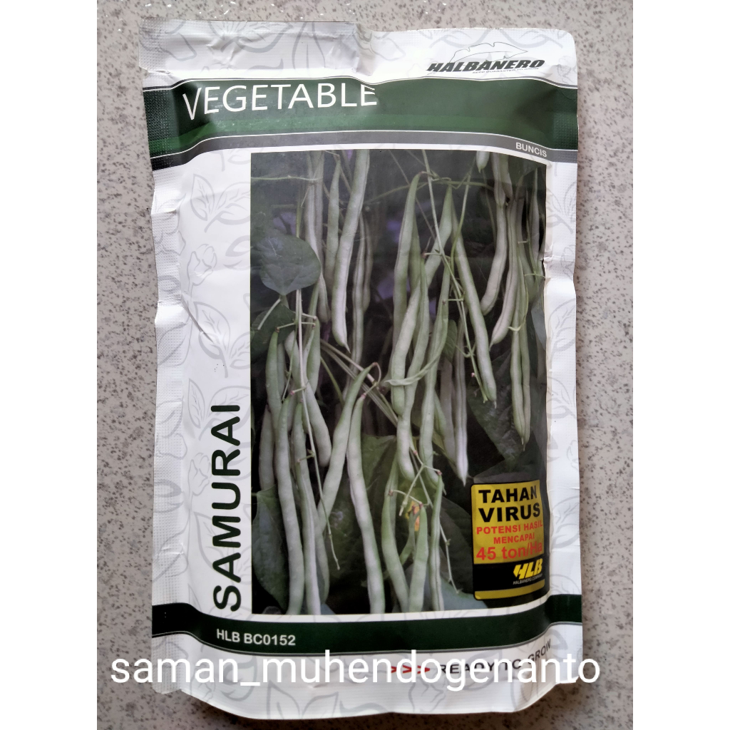 Benih Buncis SAMURAI 500 Gram Halbanero - Bibit Buncis Samurai