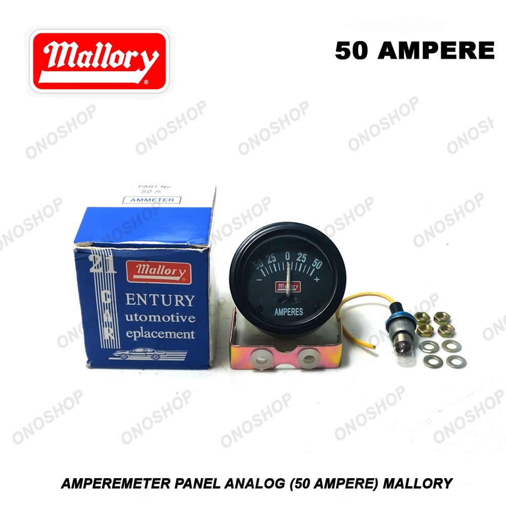 Ampere Meter Panel Analog ( 50 Ampere ) Mallory
