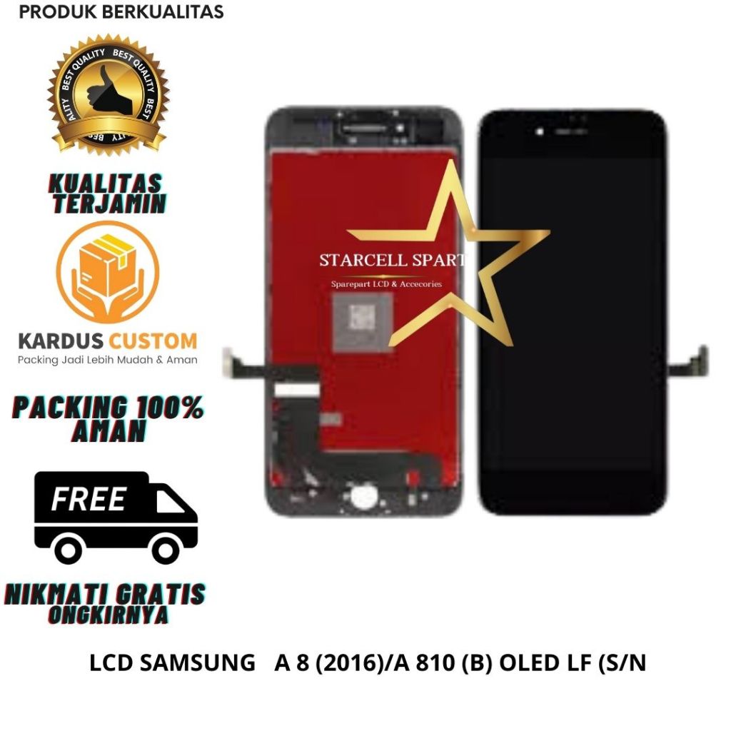 LCD SAMSUNG  A 8 (2016)/A 810 (B) OLED LF (S/N)