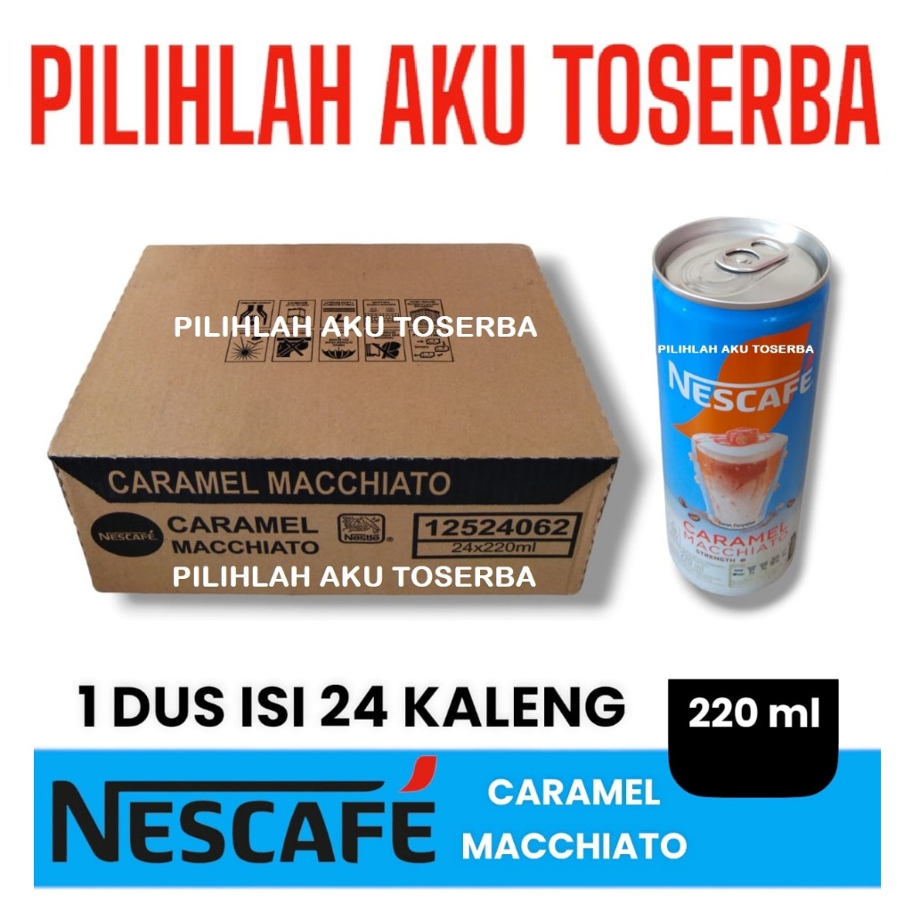 

Kopi Nescafe Kaleng CARAMEL MACCHIATO 220 ml - ( HARGA 1 DUS ISI 24 )