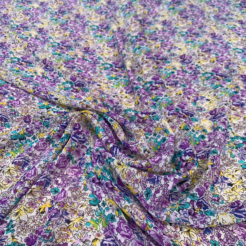 kain sifon motif - kain sifon motif bunga - kain sifon sutra motif bunga