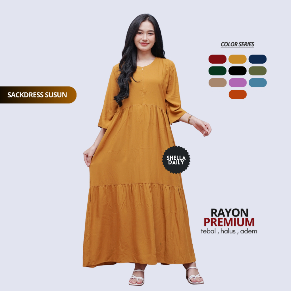 Sekdress Susun Polos