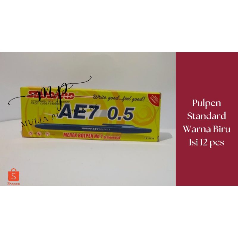 

Pulpen Standard warna Biru isi 12 pcs
