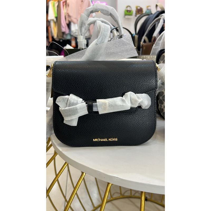 MK Emilia Saddle Crossbody Black
