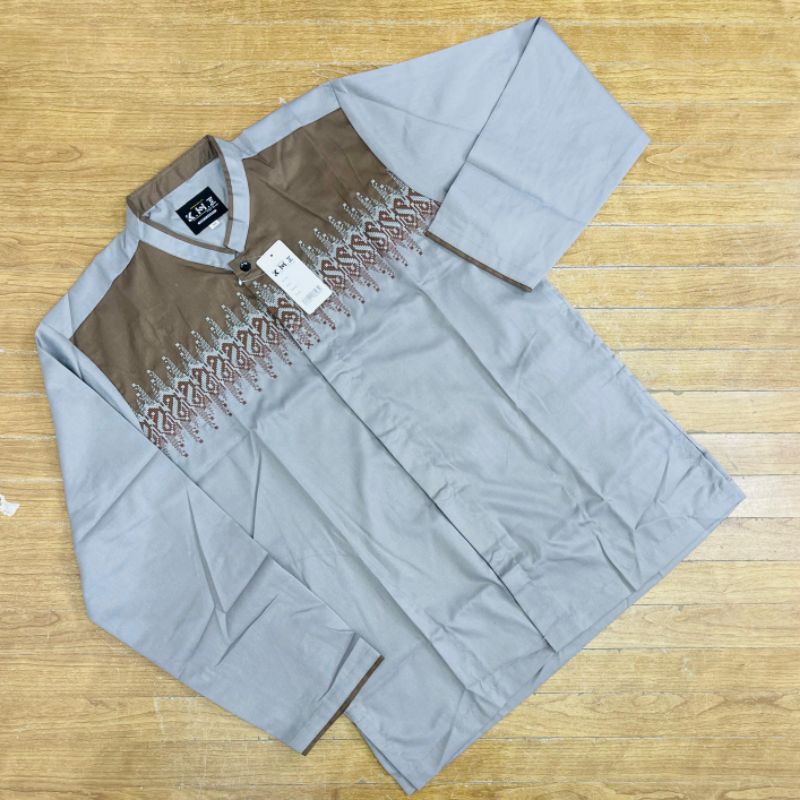 Baju Koko muslim pria dewasa lengan panjang  oblong bahan katun toyobo