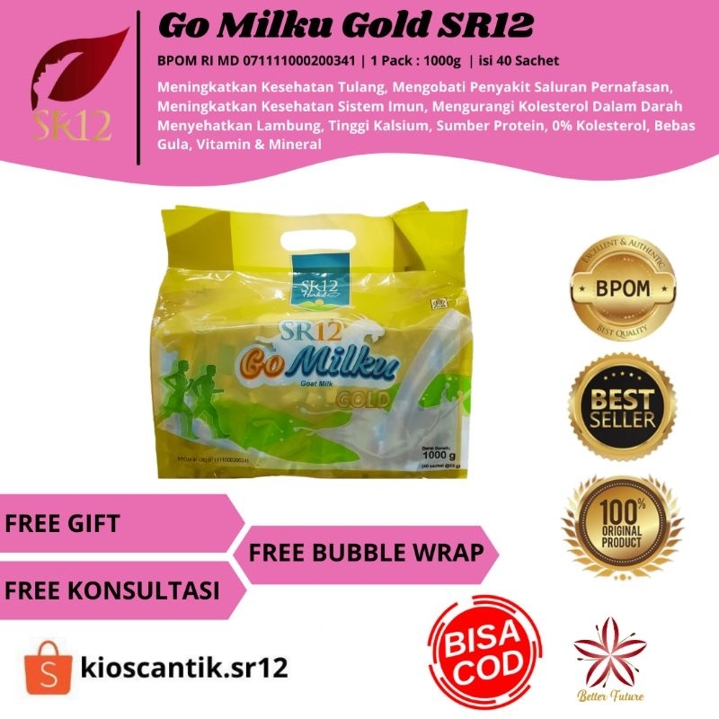 

Gomilku Gold SR12 Kemasan Pack Susu Kambing Etawa Menjaga Kesehatan Tulang Otot dan Sendi BPOM