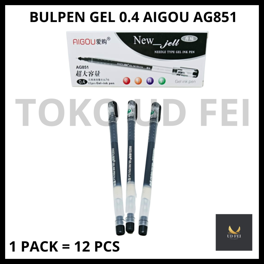 

(1 PACK=12 PCS) Bulpen Gel / Bulpen Gel AIGOU/ Bulpen Gel 0.4 AG851/ Balpoint gel