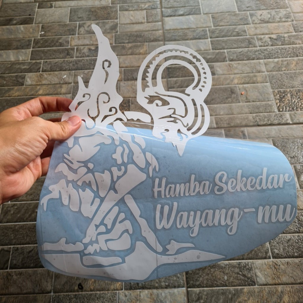 

Hamba Sekedar Wayangmu Stiker Kaca Mobil Viral Cutting Sticker Oracal