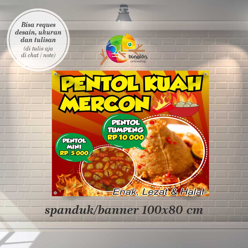 Cetak Spanduk Banner Pentol Kuah Mercon