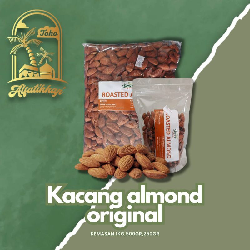 

Kacang Almond Panggang 500gr /Almond Kupas Blue Diamond Matang Original