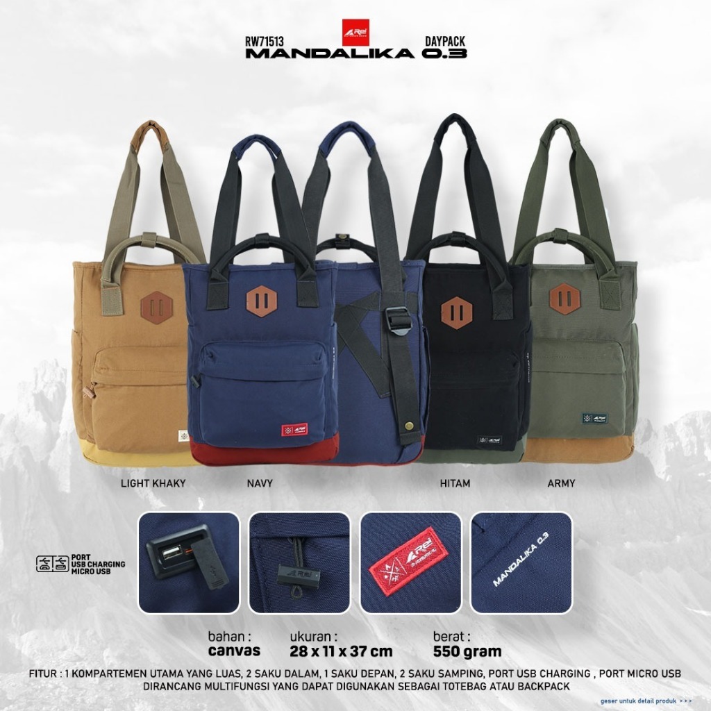 Tas Ransel Pria Mandalika 0.3 Arei Outdoorgear