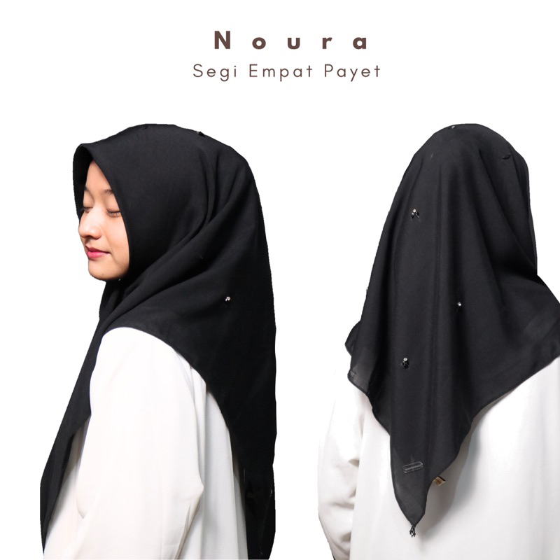 Hijab Segi Empat Voal Payet || NOURA SERIES || Segiempat Mutiara