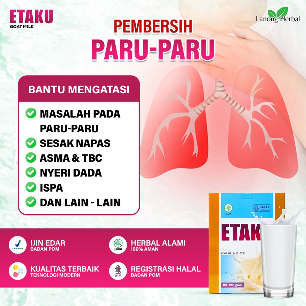 

Susu Pembersih Paru Paru Kotor Perokok Flek Paru Paru Pneumonia Asma Sesak Napas Susu Kambing Etaku