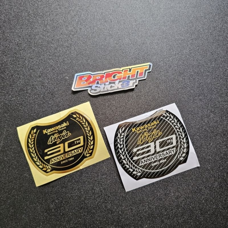 Sticker Stiker Emblem Kawasaki Ninja 30 Th Anniversary Timbul