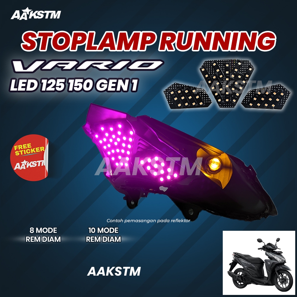 STOPLAMP RUNNING LED/STOPLAMP VARIO 125 150 OLD LAMPU REM VARIASI MOTOR AA KASTEM