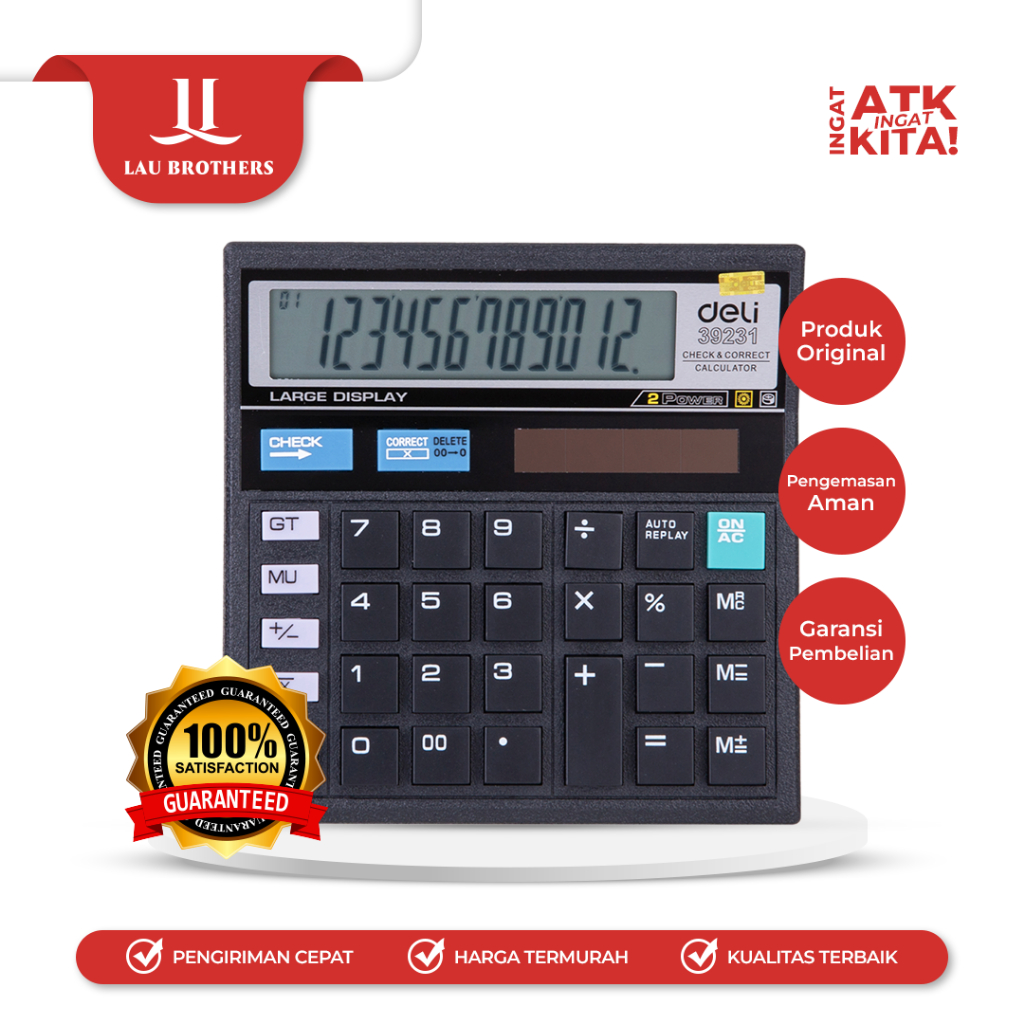 

DELI DESKTOP KALKULATOR/ CALCULATOR W39231B (1PC)