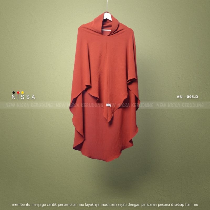 TERPOPULER Khimar Syar'i Pet Antem Bahan Crinkle - Bergo Hijab Instan Nissa Hijab {095}