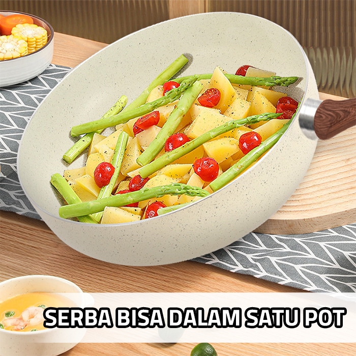 Wajan Anti Lengket Teflon Serbaguna Wajan Penggorengan Frypan Teflon Anti lengket 20cm