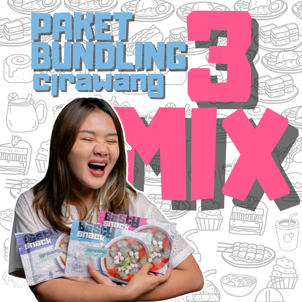 

Besty snack paket bundling cirawang MIX 3 Variant tulang rangu, Urat, Bawang, pedas