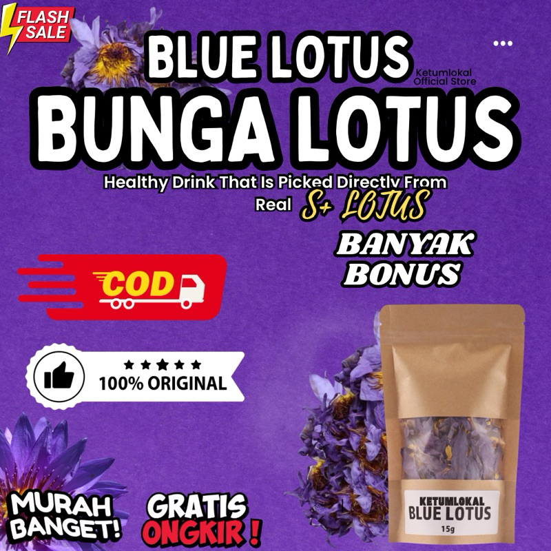 

Blue Lotus Flower Tea / Teh Bunga Teratai Biru 10 gram