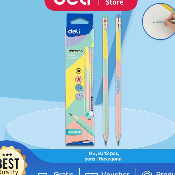 

Super Deli Pencil Macaroon Pensil Macaroon HB Dengan Penghapus PVC Tidak Be EU548