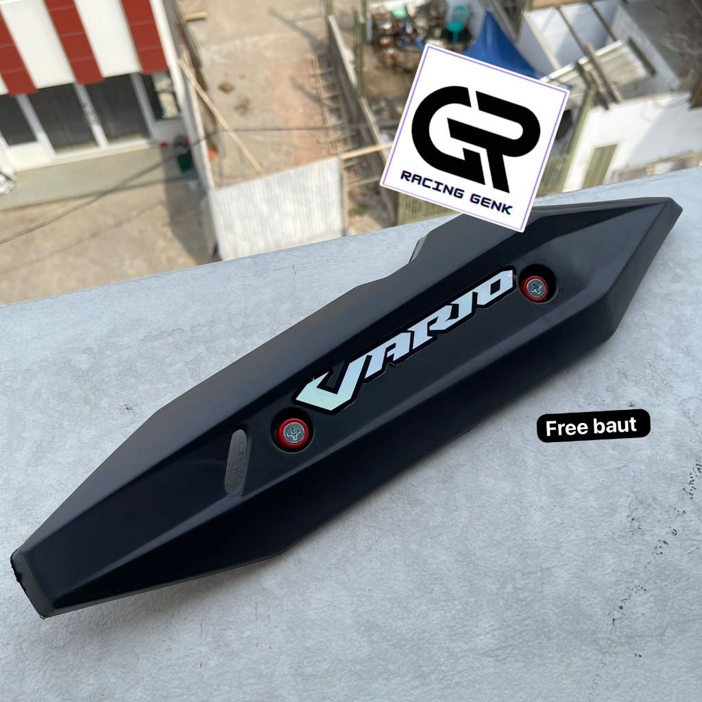 lmv VARIASI Cover Tameng Tutup Knalpot Vario 125 150 LED 2018 - 2023 Vario 125 FREE BAUT