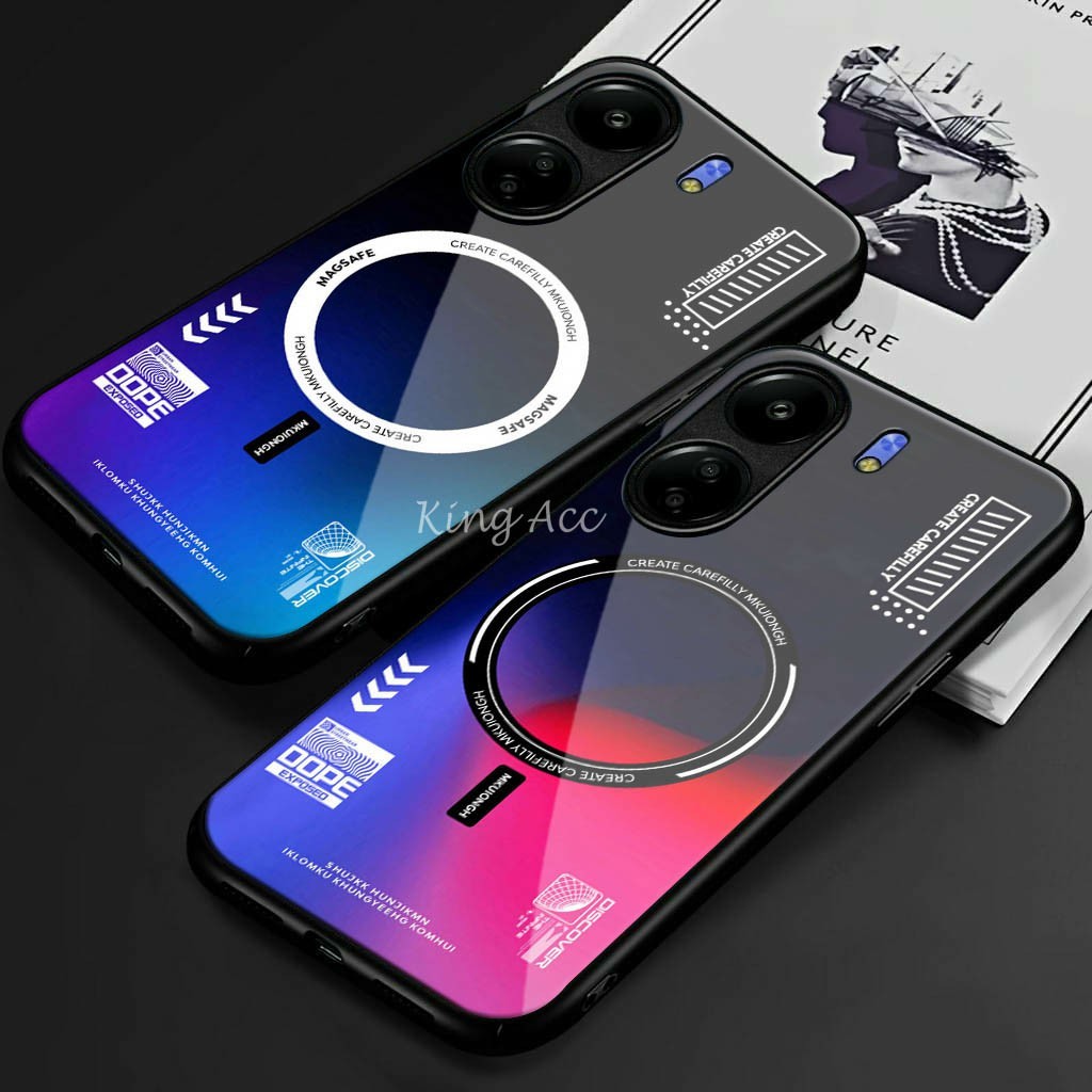 Softcase Glass Kaca For Poco F6 C65 X3 M6 Redmi 10 12 13 15C 14C 13C 12C 13 13C 14C A1 A2 A3 Note 10