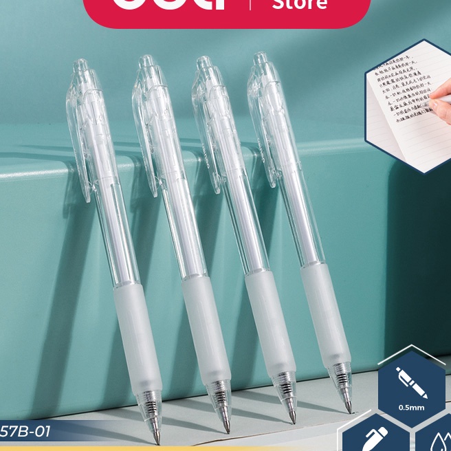 

KP8 Deli Retractable Gel Pen Pulpen Cetek 5 mm Isi 12 pcs A57B112PCS