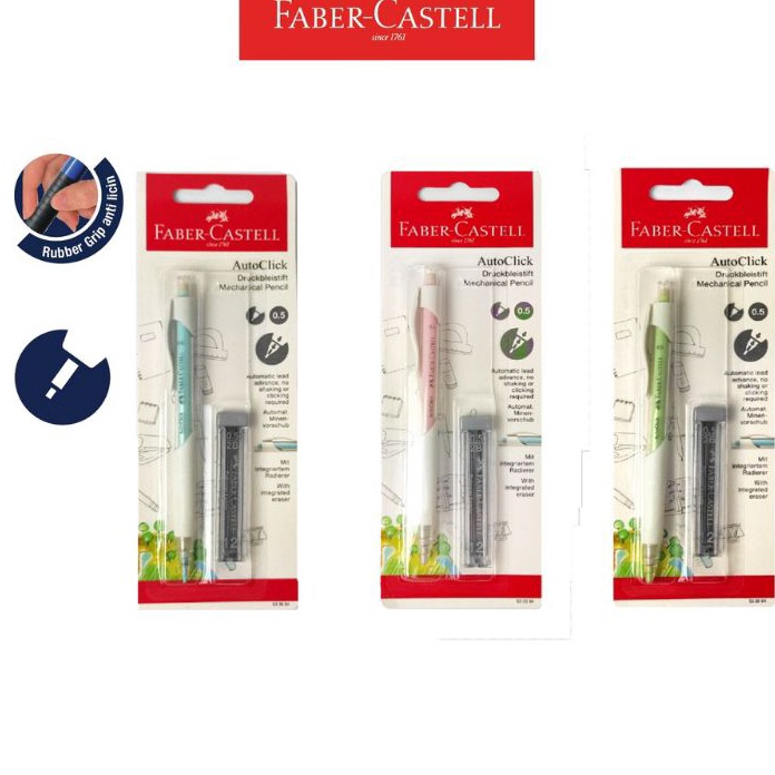 

FG2 Faber Castell Pensil Auto Click 5mm Blister Reffil Pensil Mekanik 5mm Blister Reffil