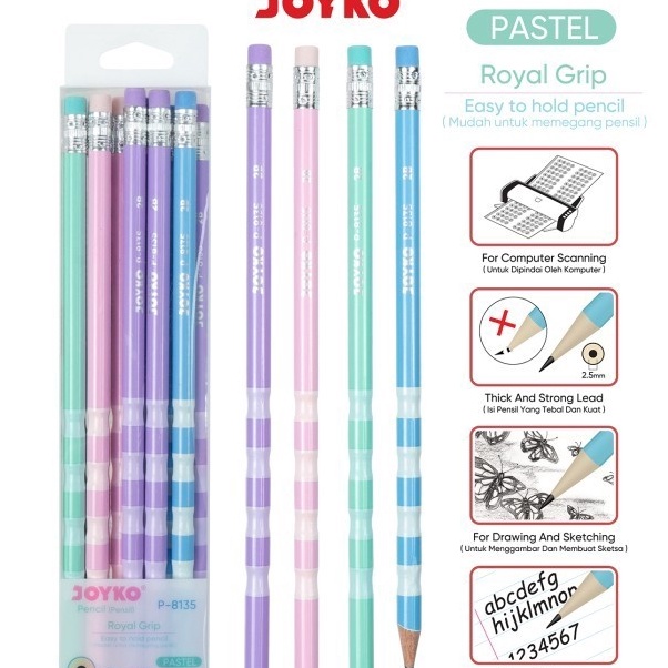 

KF7 Pencil Pensil Joyko P8135 Royal Grid 2B 1 Box 12 Pcs