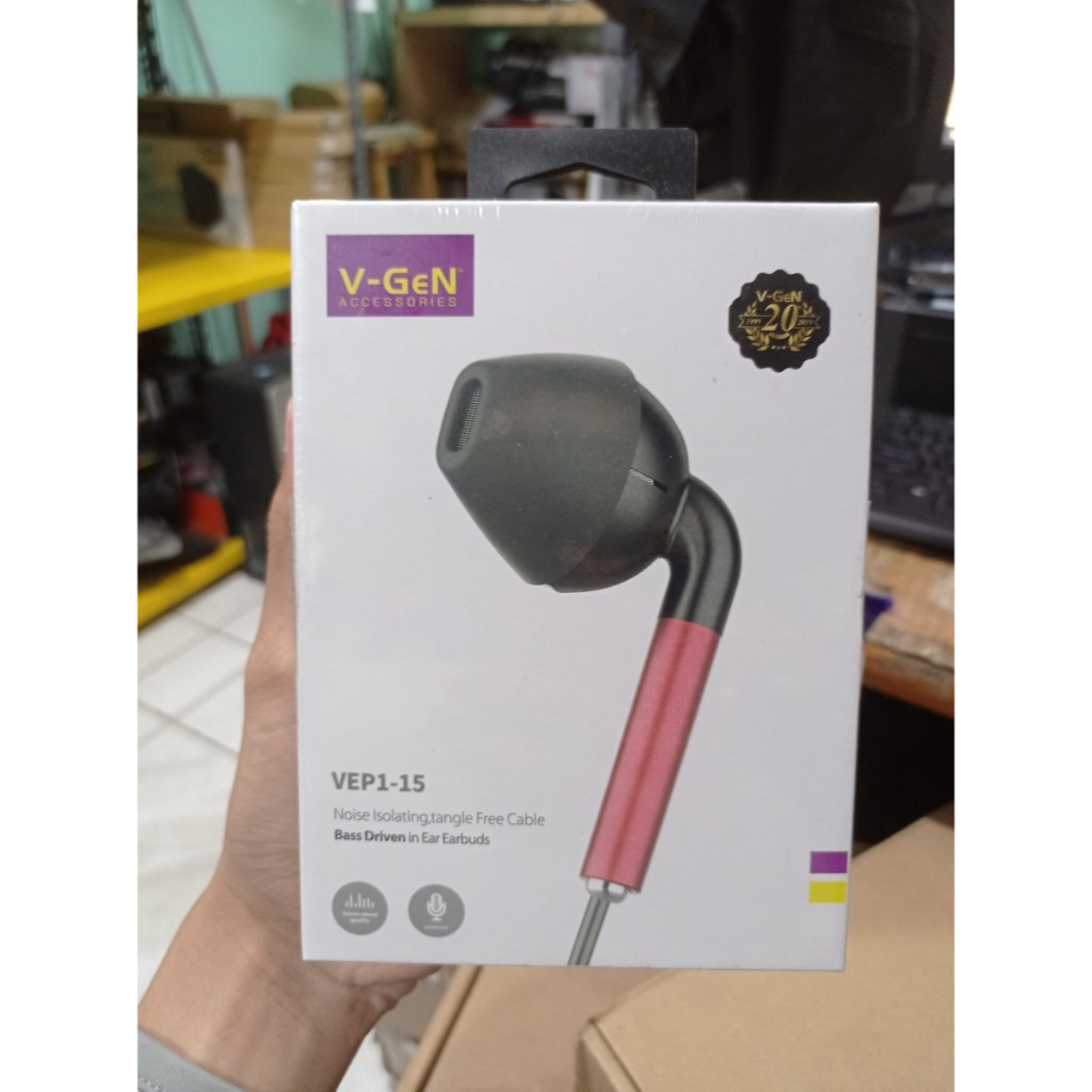 VGEN VEP1 15 Wired Handsfree Headset L Shape Gaming V-Gen Earphone