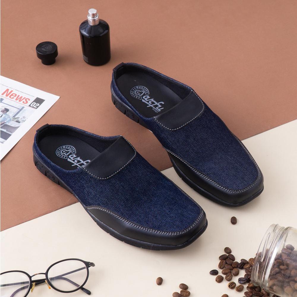 Sandal Sepatu Selop Tutong Bustong Pria Jeans