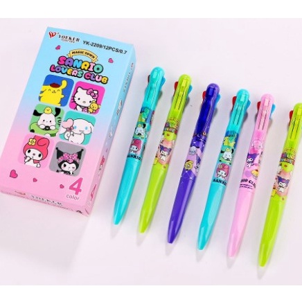 

FG2 12pc Bolpen Pulpen Pen 4 Warna Kuromi Melody Fancy