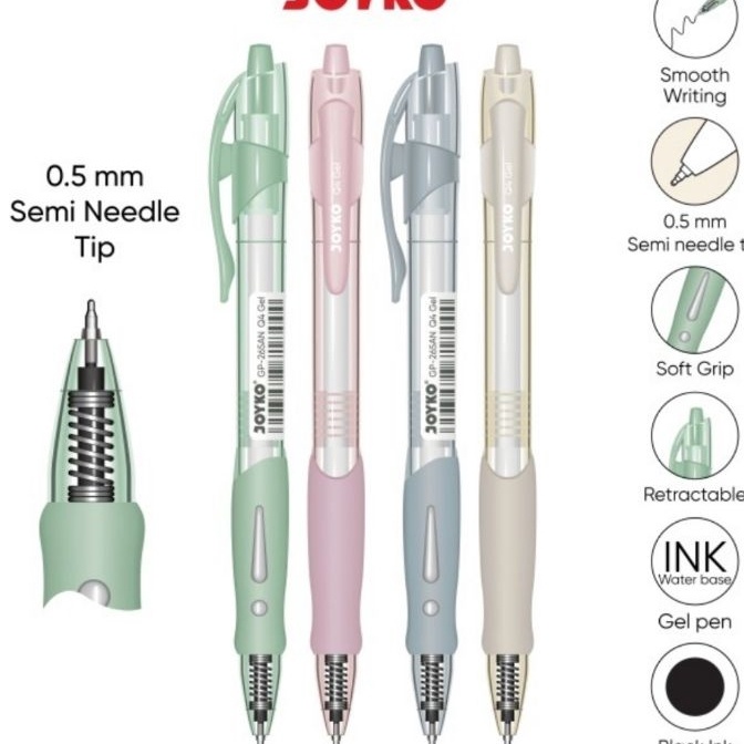 

HJ6 Pulpen Joyko Q4 Gel GP265AN 12 Pcs