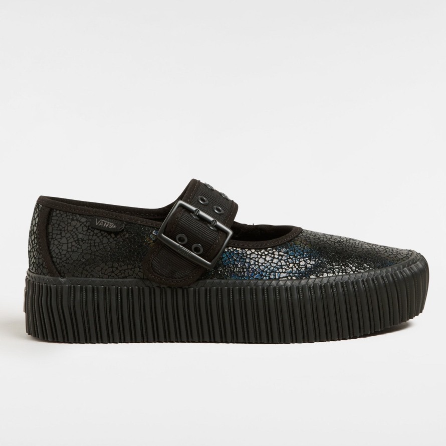 VANS SLIP ON MARY JANE CREEPER GRUNGE SPIRIT BLACK LEATHER ORIGINAL