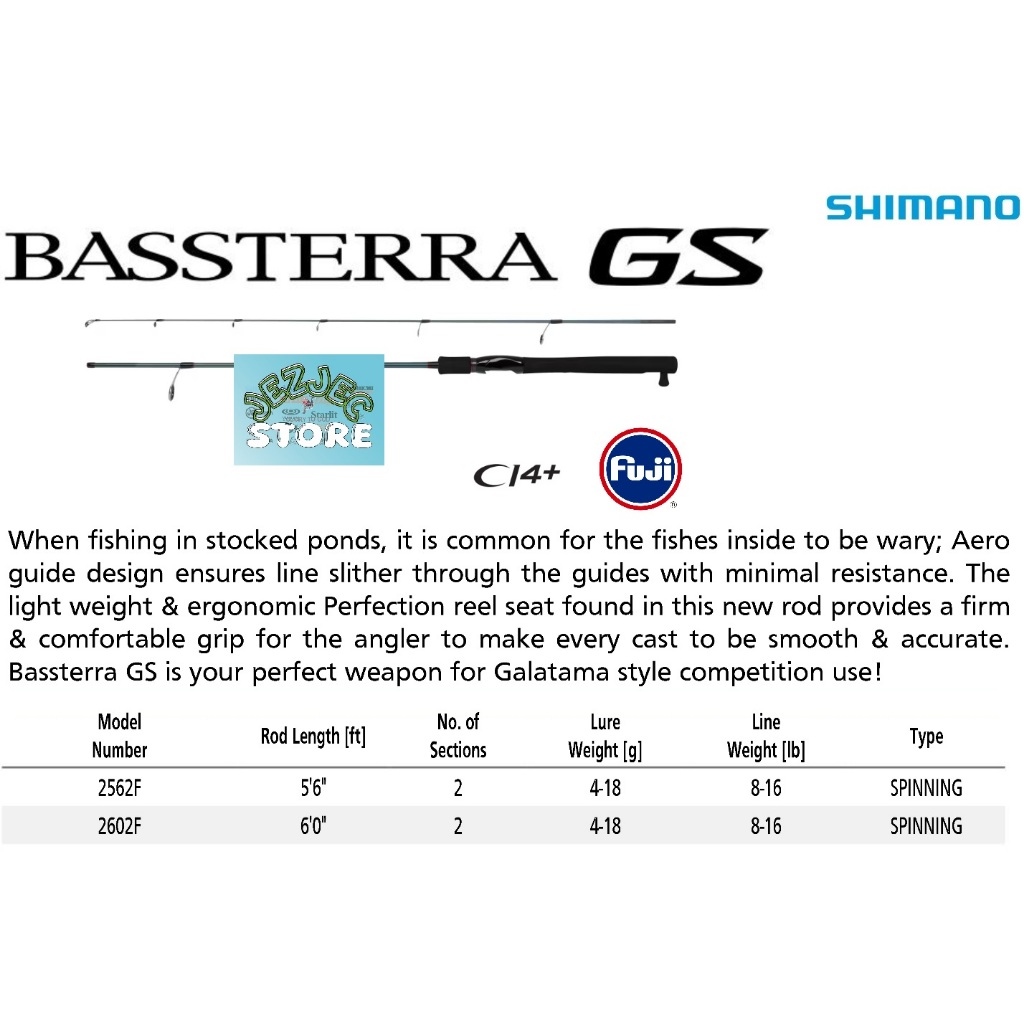 Joran SHIMANO BASSTERRA GS 2019 | Joran Galatama Series SHIMANO