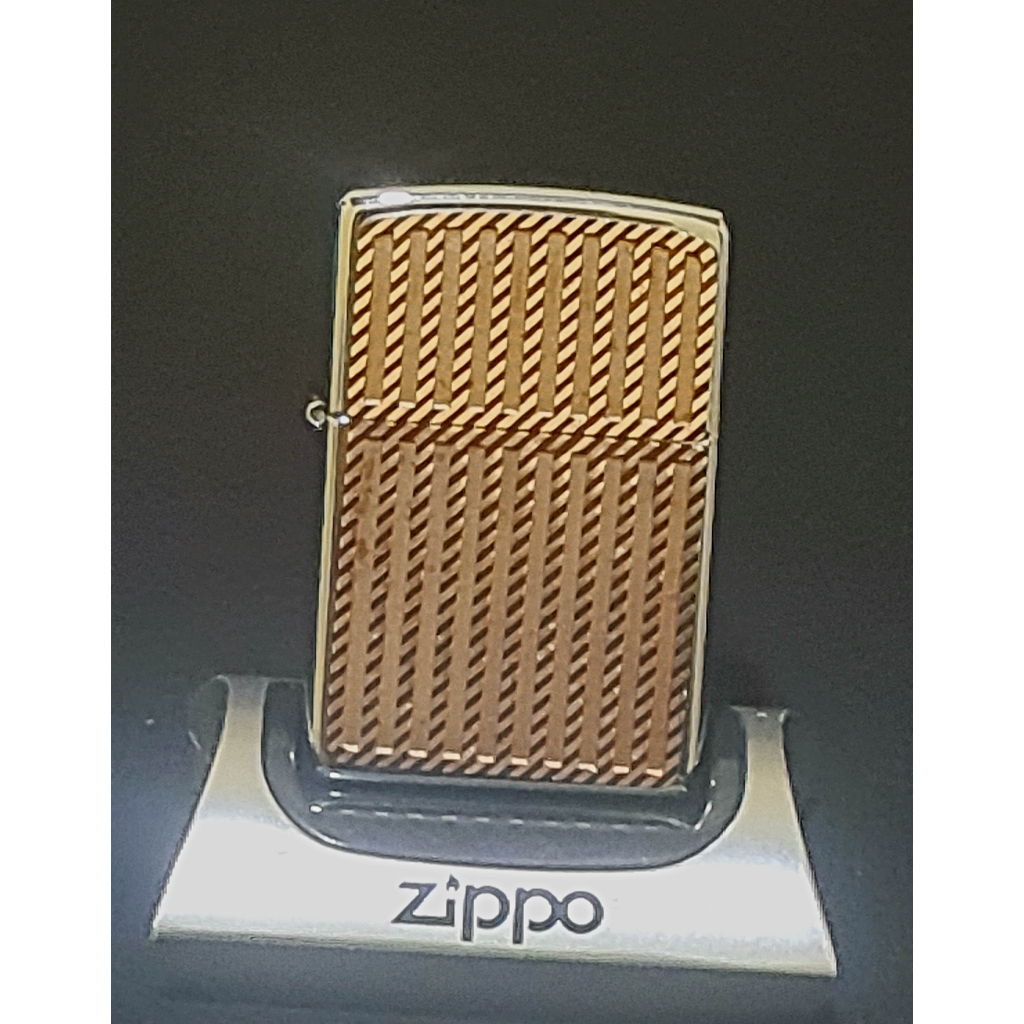 Zippo VERT STRIPE ROSE GOLD Original