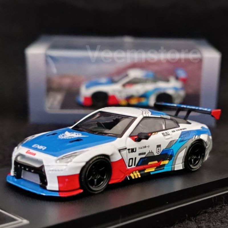 Die Cast 1:64 Nissan GT-R R35 Pandem Rocket Bunny [FUJI] Exia Gundam